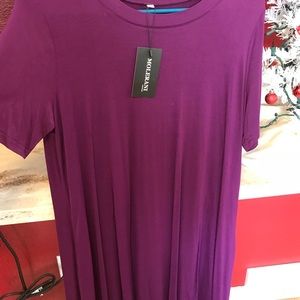 Purple Tee Shirt Dress